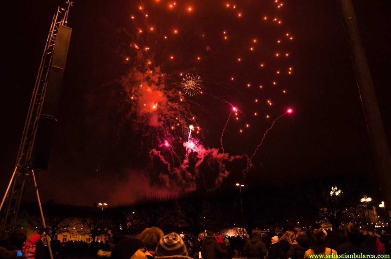 Fireworks in Lidkoping, Sweden